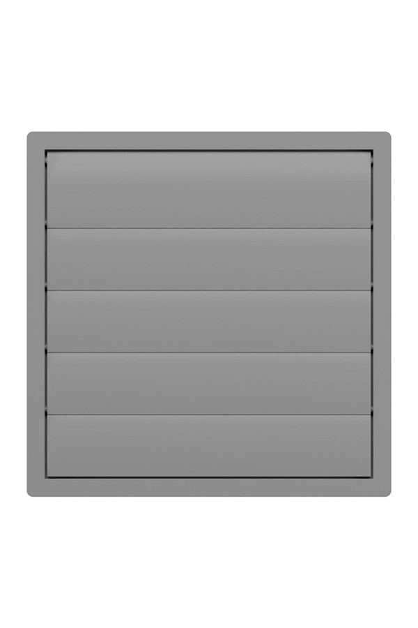 Выход стенной КФ фланец D250 жалюзи 294х294 ASA серый ERA